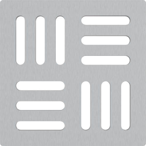 Решетка для cливных трапов из нержавеющей стали 102х102 мм нержавеющая сталь ALCAPLAST MPV011