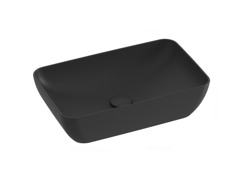 Умывальник Ravak Uni 500 R SLIM (500х310х125) накладной, черный матовый XJX0D150000
