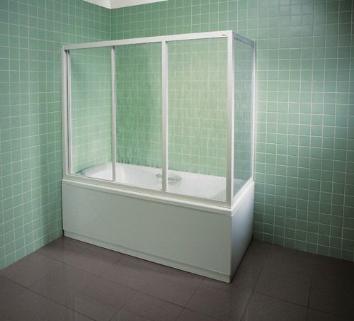 Перегородка (шторка, ширма) на борт ванны Ravak Supernova AVDP3-170 белый профиль матовое стекло 40VV0102ZG