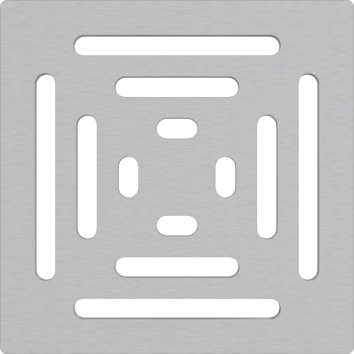 Решетка для cливных трапов из нержавеющей стали 102х102 мм нержавеющая сталь ALCAPLAST MPV012