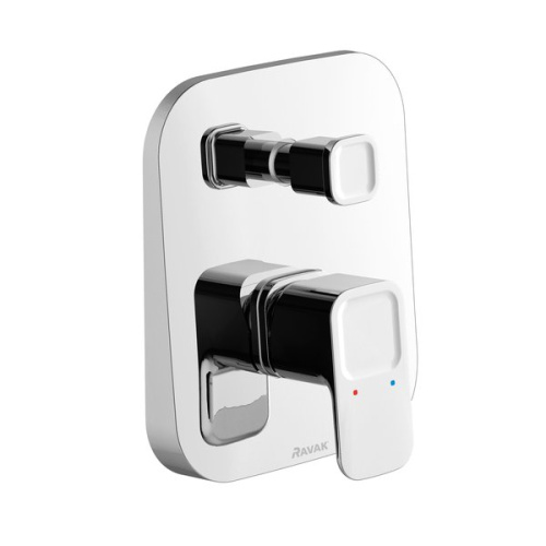 Смеситель скрытого монтажа Ravak 10 градусов TD 065.00 с внутренней частью, хром X070070