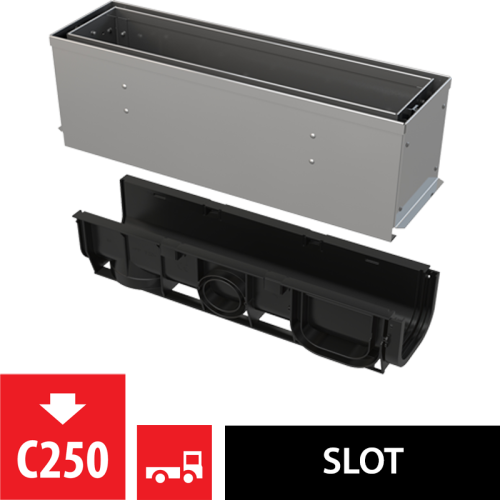 Щелевой дренажный канал с асимметричной сервисной надставкой 160 мм нержавеющая сталь ALCAPLAST AVZ101S-R322R