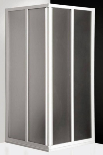 Душевой уголок 90х90 Roltechnik Eco Line LS2/900-04-04 профиль белый полистирол матовый