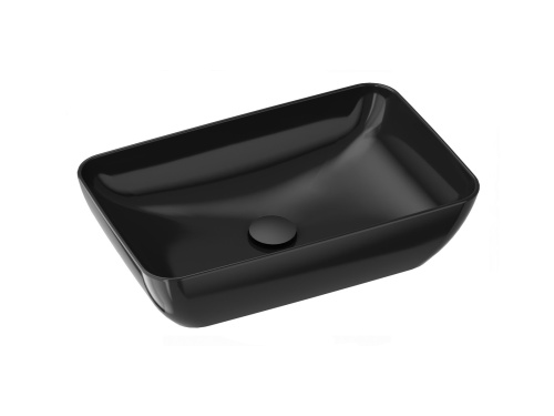 Умывальник Ravak Uni 500 R SLIM (500х310х125) накладной, черный XJX03150000