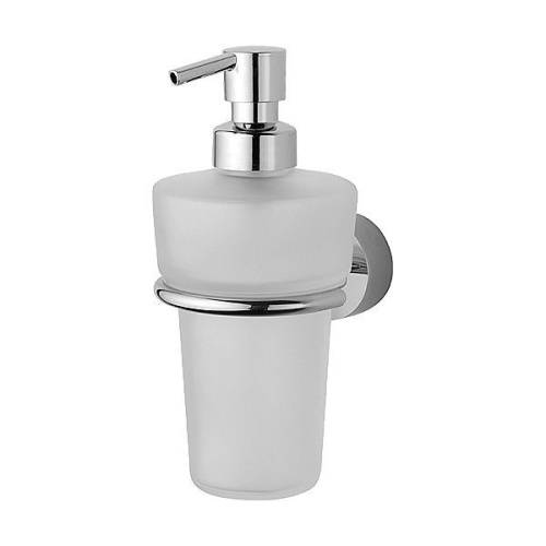 Держатель с дозатором жидкого мыла (матовый хрусталь; хром) (FBS)
