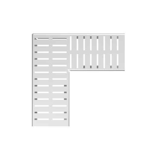 Решетка для дренажного углового желоба 100 мм нержавеющая сталь ALCAPLAST ADZ-R322R