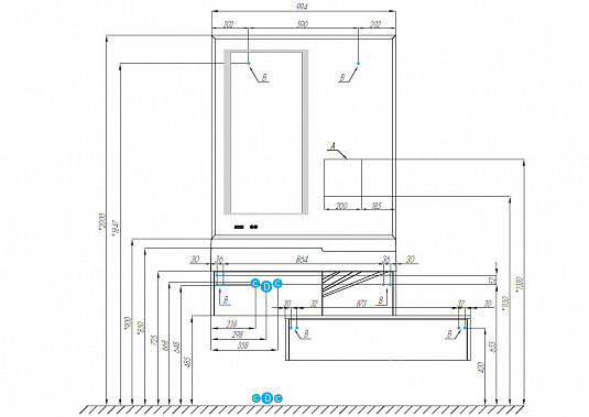 Зеркало Aquaton  2.9  интернет магазин сантехники BATHPOINT