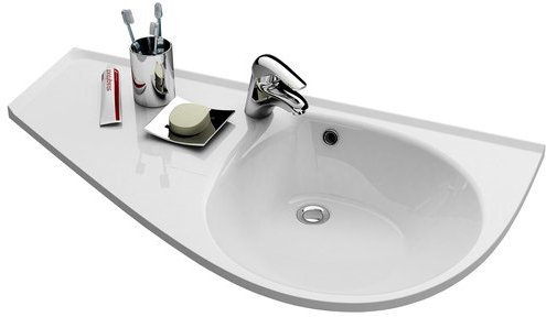 Умывальник подвесной из литого мрамора Ravak Avocado Comfort XJ9L1100000 левый