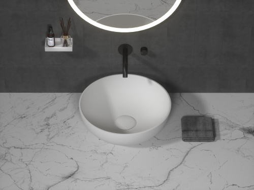 Раковина-чаша каменная круглая Slim 35 см 35x35x12,5 Armadi Art 879-35