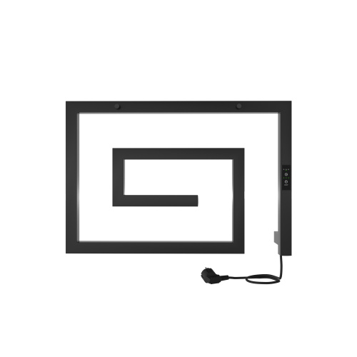 Полотенцесушитель Lira (electro) 40/60 (таймер, скрытый провод справа, Черный муар) INDIGO