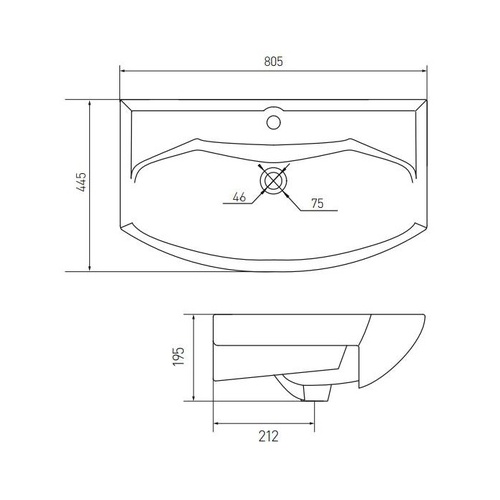 Раковина настольная Aquaton Смайл 805 455 интернет магазин сантехники BATHPOINT
