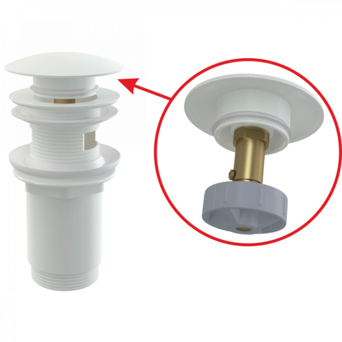 Водослив для умывальника CLICK-CLAK большой ALCAPLAST A392B