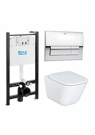 Комплект Roca Gap 7893104100 подвесной унитаз + инсталляция + кнопка
