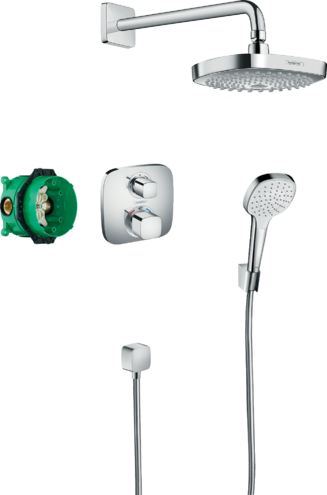 Душевая система со смесителем Hansgrohe Croma Select E\Ecostat E 27294000
