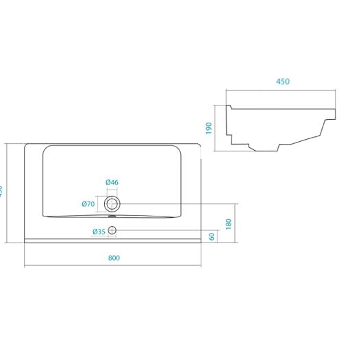 Раковина мебельная Santek Миранда 805 455 интернет магазин сантехники BATHPOINT