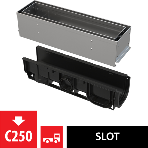 Щелевой дренажный канал с асимметричной сервисной надставкой 100 мм нержавеющая сталь ALCAPLAST AVZ101S-R321R