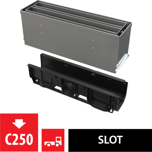 Щелевой дренажный канал с симметричной сервисной надставкой 160 мм нержавеющая сталь ALCAPLAST AVZ101S-R324R