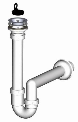 Сифон для кухонной мойки AlcaPlast А800 d40