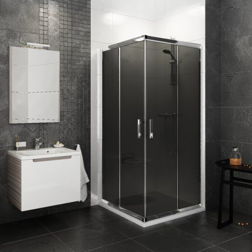 Душевое заграждение Ravak BLRV2K-80 сатин профиль, прозрачное стекло, 1XV40U00Z1