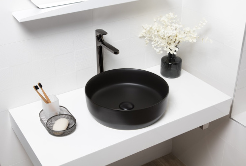 Раковина накладная 39 SAT Infinitio SATINF3939BKM