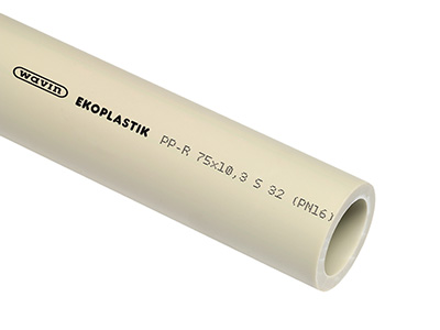 Труба полипропиленовая EKOPLASTIK S2,5 PN20 PP-R 20х3,4 для холодной и горячей воды до 70гр