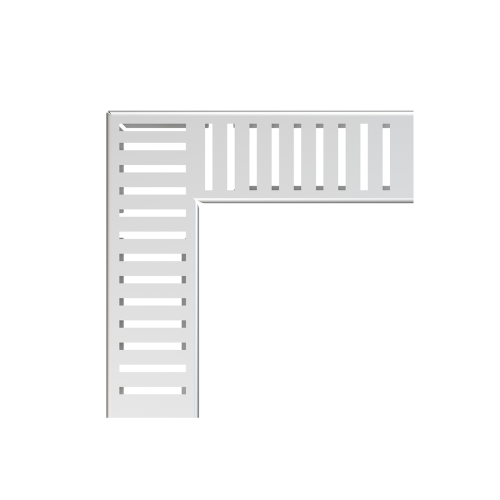 Решетка для дренажного углового желоба 75 мм нержавеющая сталь ALCAPLAST ADZ-R302R