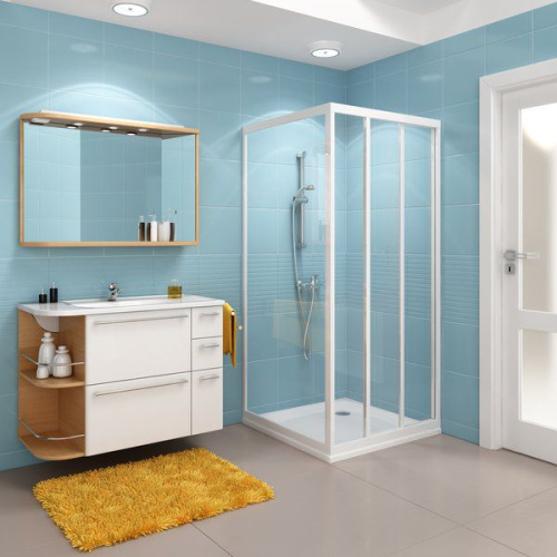 Неподвижная стенка для двери Ravak Supernova APSS-90 профиль белый стекло матовое, 94070102Z1