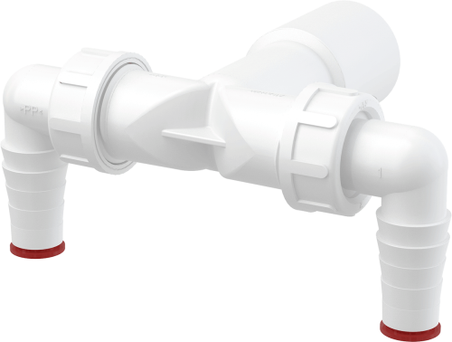 Колено с двумя штуцерами DN40/32 / 17–23 AlcaPlast P155Z