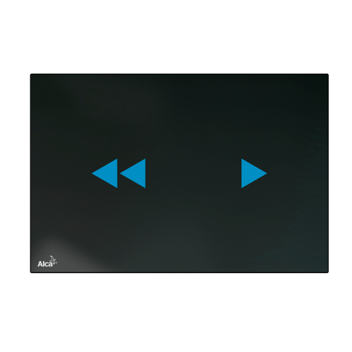 Кнопка управления бесконтактная для инсталляции с подсветкой стекло-черный ALCAPLAST NIGHT LIGHT-2