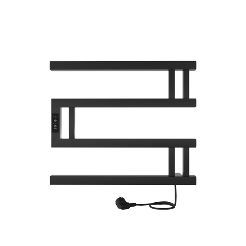 Полотенцесушитель Muza (electro) 40/50 (таймер, скрытый провод справа, Черный муар) INDIGO