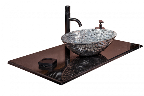 Столешница мрамор 101 см Armadi Art Nero Marquina 857-101-NM