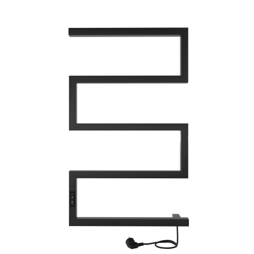 Полотенцесушитель Sparta (electro) 80/50 (таймер, скрытый провод справа, Черный муар) INDIGO