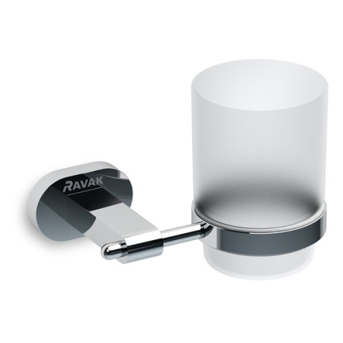 Держатель со стаканом (стекло) Ravak CR 210.00 хром X07P188