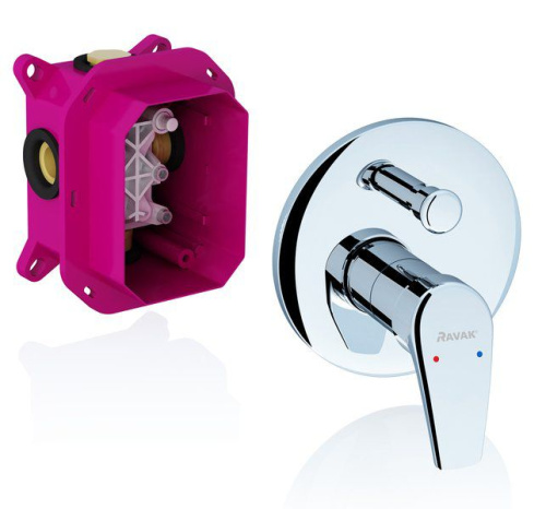 Смеситель скрытого монтажа Ravak Neo NO 065.00 с переключателем X070045