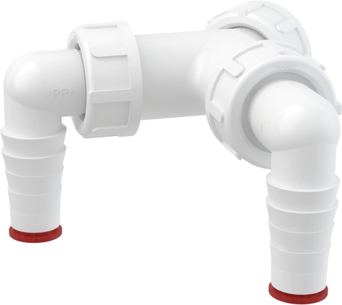 Колено с двумя штуцерами G1"/17–23  AlcaPlast P148Z