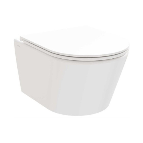 Унитаз подвесной Ravak Flow RimOff (360x500x355) сиденье с микролифтом, белый X01985