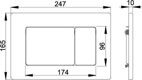 Клавиша для инсталляции сенсорная ALCAPLAST М279S сталь