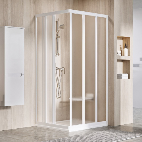 Душевое заграждение Ravak ASRV3-90 S белый профиль, матовое стекло, 15V70102ZG