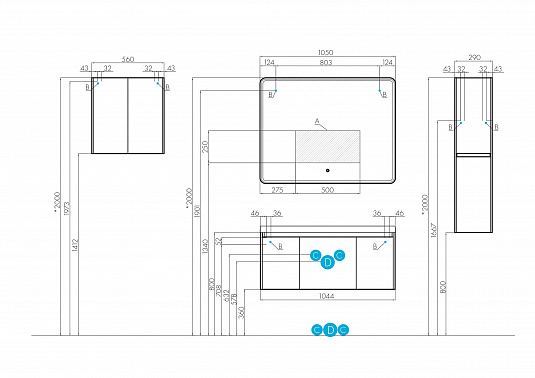 Зеркало Aquaton Шерилл  105 интернет магазин сантехники BATHPOINT