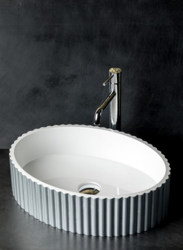 Раковина Armadi Art Canale рифл глянец Серебро 878-S