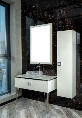 Столешница стекло 100 см прямая Armadi Art 853-100-W Lucido