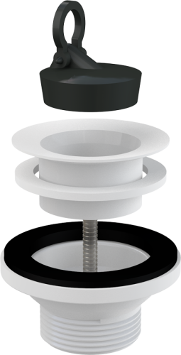 Донный клапан для раковины 5/4" с пластмассовой peшeткой DN63 AlcaPlast A32