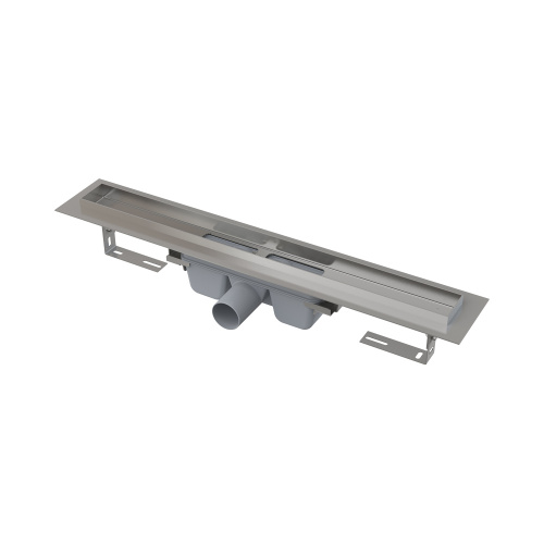 Водоотводящий желоб с порогами и гидрозатвором под плитку ALCAPLAST APZ7-650 горизонтальный выпуск DN50