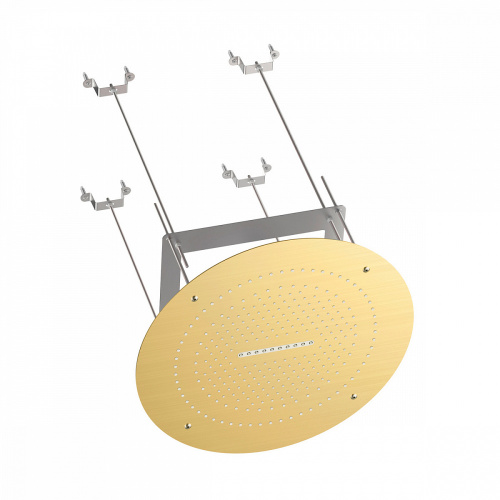 Лейка верхняя потолочная Raglo R452.04.03 для душа ∅500мм 2 режима круглая нержавеющая сталь, сатин золотой