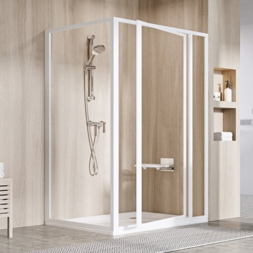 Неподвижная стенка для двери Ravak Supernova PSS-80 профиль белый стекло матовое, 94040100Z1