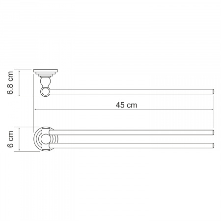 Ammer K-7031 Держатель полотенец двойной интернет магазин сантехники BATHPOINT