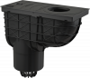 Ливнеотвод 300х155/125 мм сток прямой черный ALCAPLAST AGV2