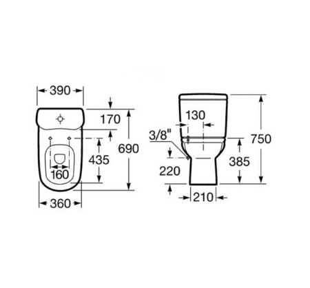 Бачок Roca Giralda 341469000 интернет магазин сантехники BATHPOINT