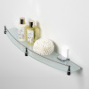 Leine K-5044WHITE Полка стеклянная с бортиком интернет магазин сантехники BATHPOINT