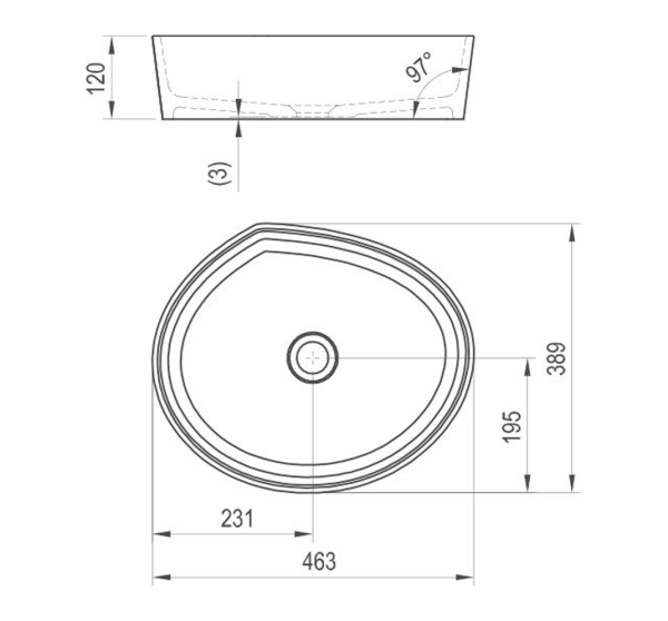 Раковина Ravak Moon  46 интернет магазин сантехники BATHPOINT